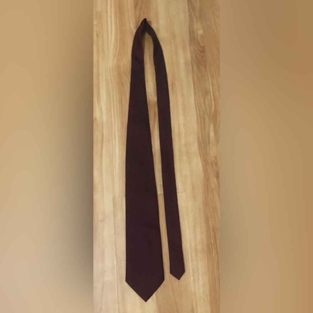 De AMENGO Classic Solid Burgundy Men's Tie